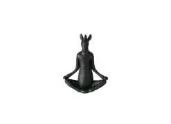 Figuur Yoga Zebra  H18cm - polystone - zwart