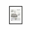 Fotokader Livorno  70x50cm - hout massief - zwart