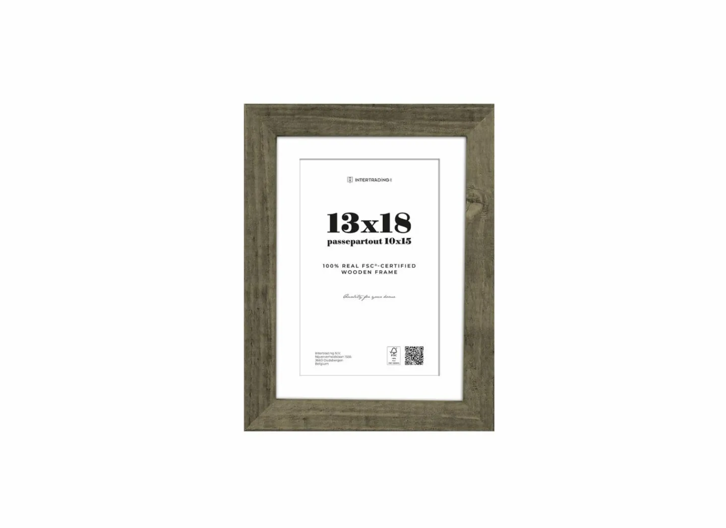 Fotokader Toronto 18x13cm - hout massief - donkergroen