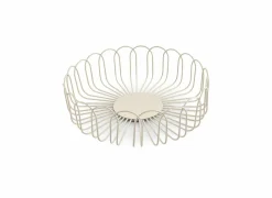 Fruitmand Flores Ø26,5x7,5cm - ijzer - grijs