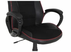 Gamestoel Trooper 67x77x132cm - lederlook - zwart rood