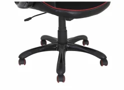 Gamestoel Trooper 67x77x132cm - lederlook - zwart rood