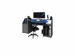 Gamingbureau Set Up 180x67cm - decor - zwart & grijs