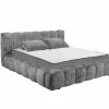 Gestoffeerd bed Bexley 160x200cm - stof - grijs inclusief bodem en matras