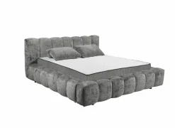 Gestoffeerd bed Bexley 160x200cm - stof - grijs inclusief bodem en matras
