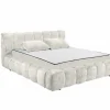 Gestoffeerd bed Bexley 160x200cm - stof - ivoor inclusief bodem en matras