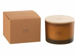 Geurkaars Ambre Intime Ø11,5x10cm - glas/paraffine - oranje