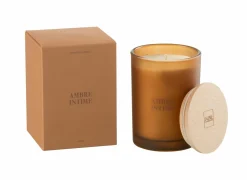 Geurkaars Ambre Intime Ø8,5x12,5cm - glas/paraffine - oranje