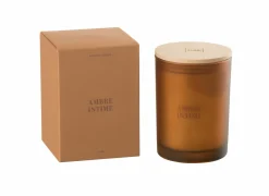 Geurkaars Ambre Intime Ø8,5x12,5cm - glas/paraffine - oranje