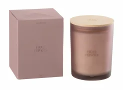 Geurkaars Figue Frivole Ø10,5x14cm - glas/paraffine - roze