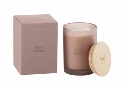 Geurkaars Figue Frivole Ø8,5x12,5cm - glas/paraffine - roze