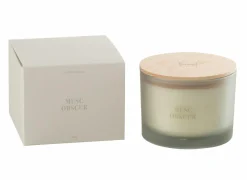 Geurkaars Musc Obscur Ø11,5x10cm - glas/paraffine - beige