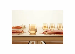 Glas Olga 45cl - glas - amber set van 6