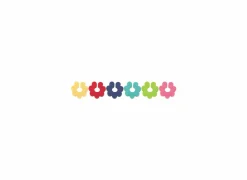 Glasmarkers bloem silicone - multicolor - set van 6