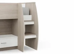 Halfhoogslaper inclusief bureau Nano 90x200cm - decor - shannon eik & wit