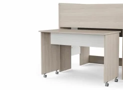 Halfhoogslaper inclusief bureau Nano 90x200cm - decor - shannon eik & wit