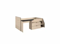 Halfhoogslaper Milky 90x200/190cm - decor -  eik & zwart