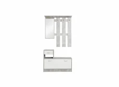 Halkast Rudolf 100cm - melamine - wit & beton