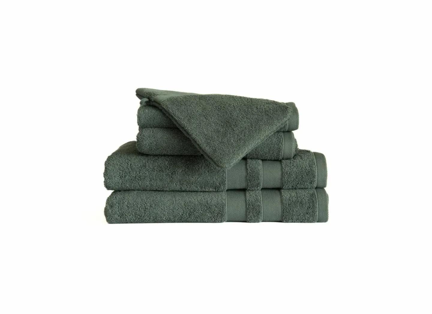 Handdoek Katharina 50x100cm - katoen - moss