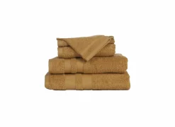 Handdoek Katharina  50x100cm - katoen - mustard