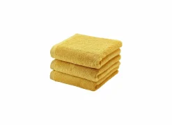 Aquanova Handdoek London 55x100cm - katoen - geel