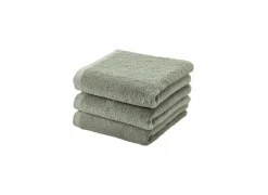 Aquanova Handdoek London 55x100cm - katoen - groen