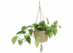 Hangbloempot Indoor Ø20xH13cm - jute - naturel
