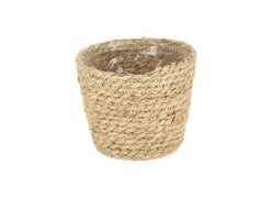 Hangbloempot Ø12xH10,3cm - borstelgras - naturel