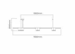 Hanglamp 150cm 7xGU10 - aluminium - brons