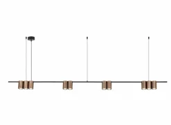 Hanglamp 180cm 10xGU10 - aluminium - brons