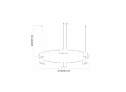 Hanglamp Ø100cm 15xGU10 - aluminium - brons