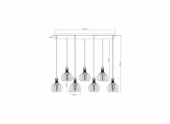 Hanglamp 90cm 7x60W E27