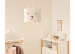 Hanglamp kinderkamer Toxey Ø28xH28cm - bouclé - wit