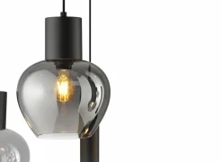 Brilliant Hanglamp Ligari 5xE27 & 3xGU10  black smoked