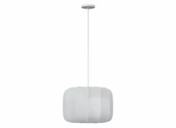 Hanglamp Tobie Ø37cm - katoen/staal - wit