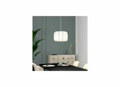 Hanglamp Tobie Ø37cm - katoen/staal - wit