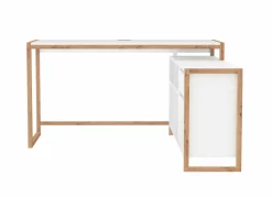 Hoekbureau Denver 139x142x75cm - decor - wit & artisanale eik