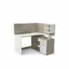 Hoekbureau Malicia 122x116x120cm - decor - wit & eik