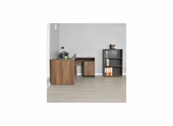 Hoekbureau Meradi 160x144cm - melamine - oslo walnut