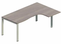 Gorbe Hoekbureau Portico 180x120x73cm - melamine - nebraska & aluminium