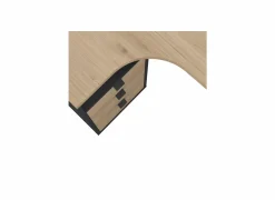 Hoekbureau Sign 150x100x76cm - decor - jackson hickory & mat grijs