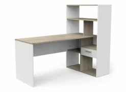 Hoekbureau Strate 156x133x91cm - decor - kronberg eik & wit