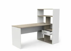 Hoekbureau Strate 156x133x91cm - decor - kronberg eik & wit