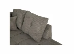 Hoeksalon Abby 311x170cm - stof - bruin met bedfunctie