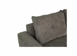 Hoeksalon Abby 311x170cm - stof - bruin met bedfunctie