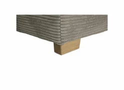 Hoeksalon Abby 311x170cm - stof - bruin met bedfunctie