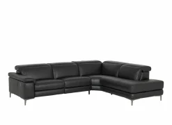 Hoeksalon After 295x232cm - leder - zwart