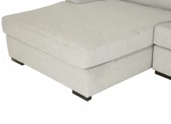 Hoeksalon Alcamo 331x184cm - stof - beige