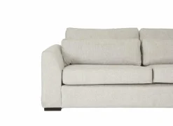 Hoeksalon Alcamo 331x184cm - stof - grijs met poef