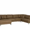 Hoeksalon Alicante 373x228cm - stof - cognac